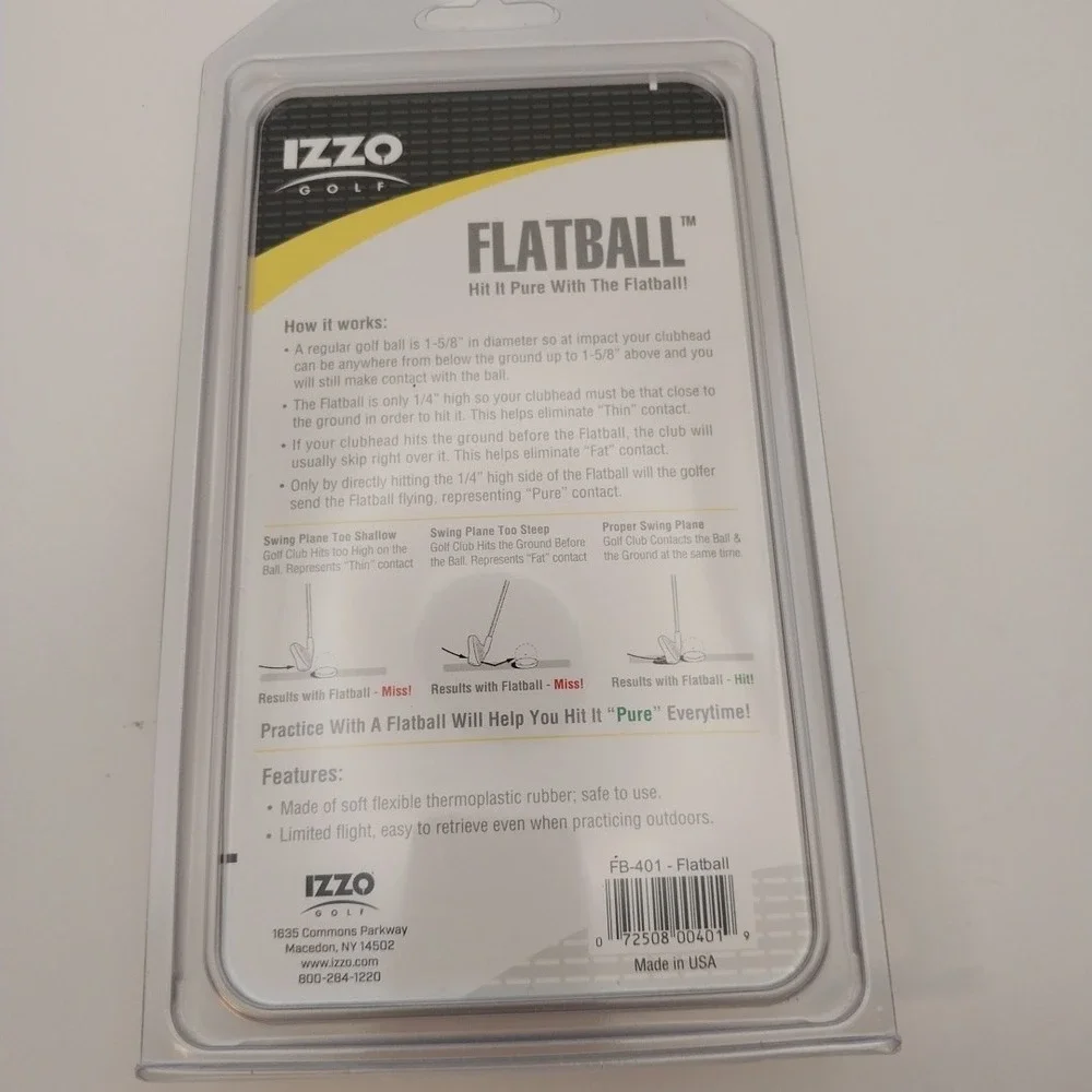 IZZO Golf FlatBall Pk of 6 Golf Swing Training Aid FB-401